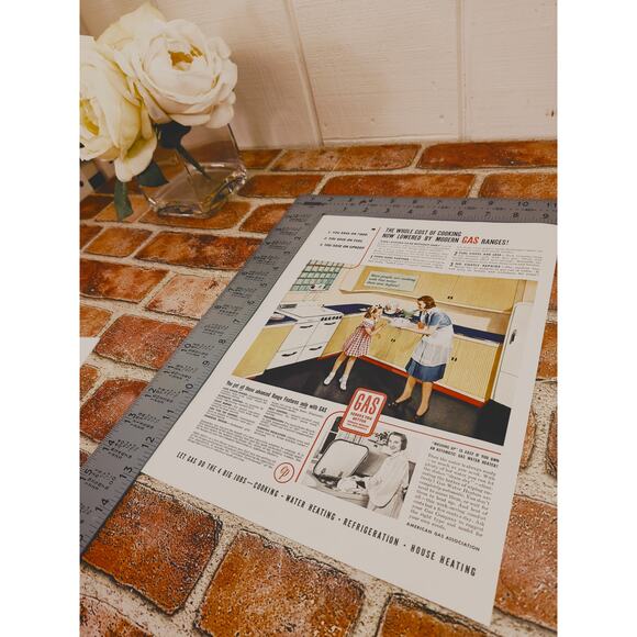 1940 Vintage American Gas Association Print Ad‎ Retro Kitchen Appliances Decor - Picture 6 of 10